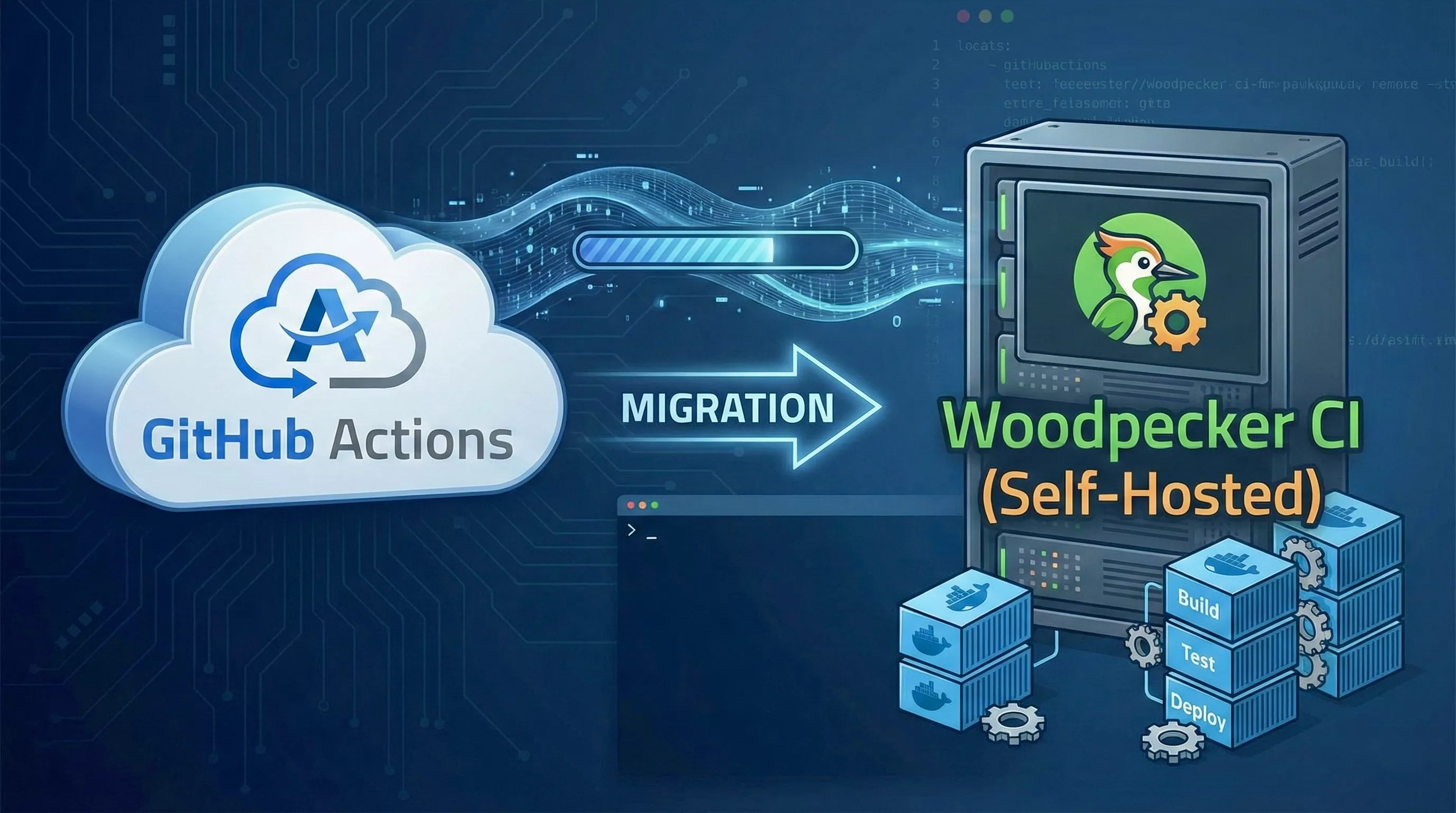 From GitHub Actions to Self-Hosted CI/CD: My Woodpecker Migration Guide with Docker cover