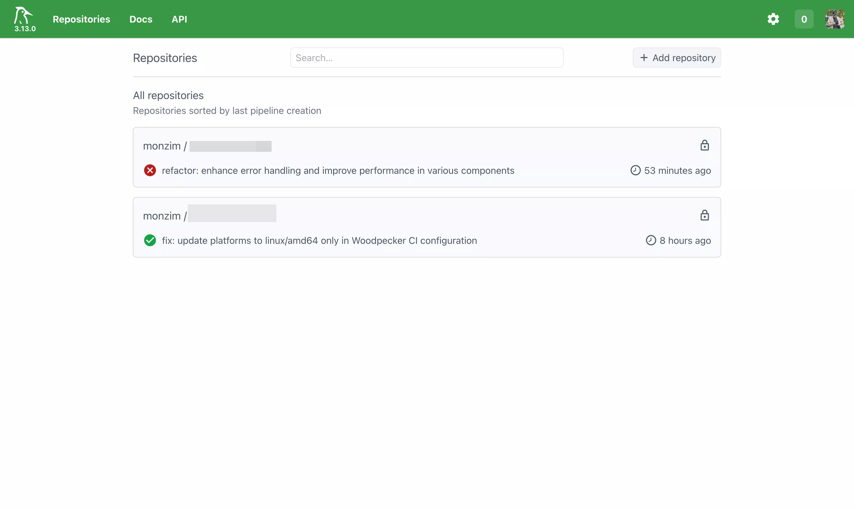 Hero image showing the Woodpecker dashboard with active pipelines