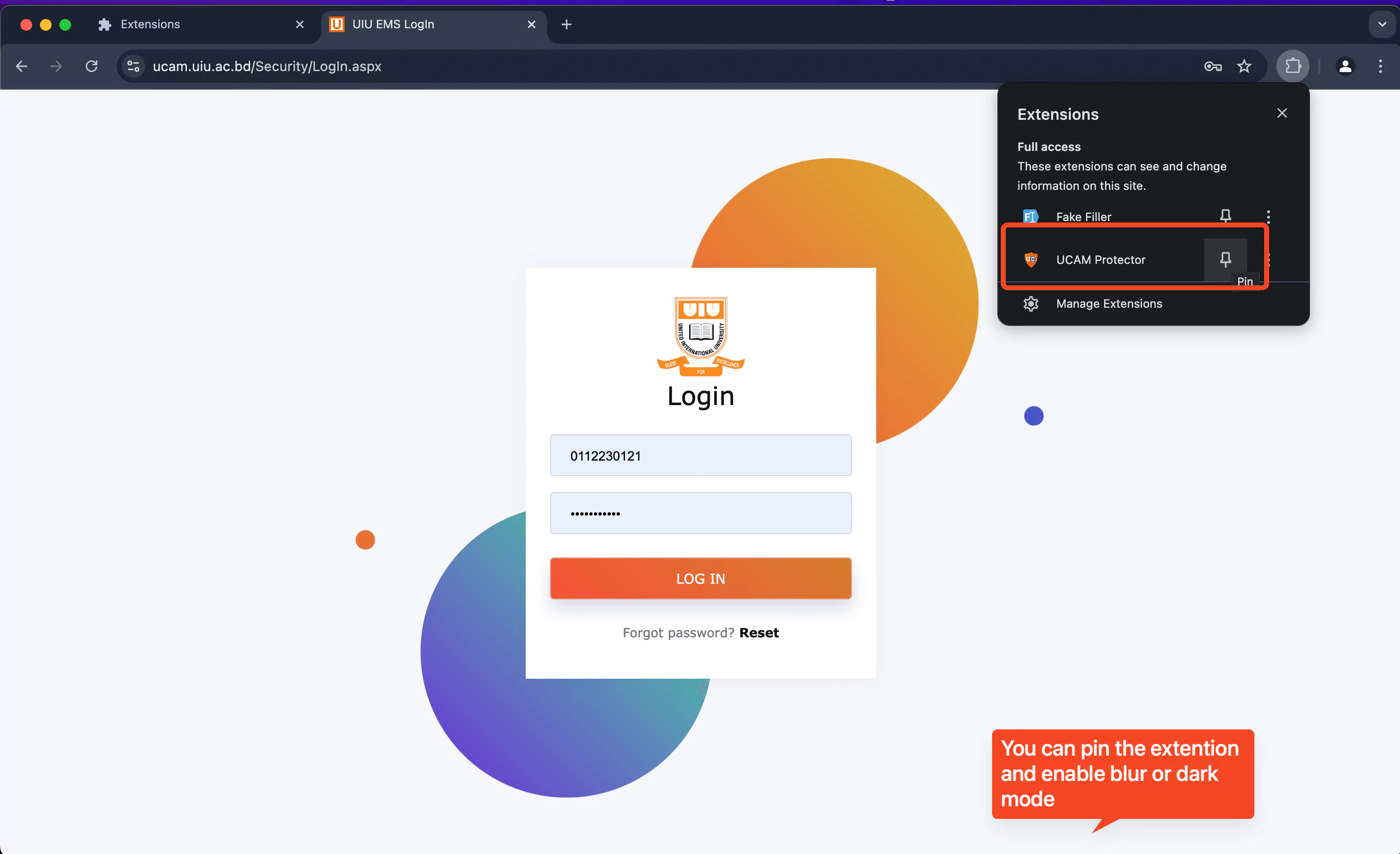 UCAM Protector Extension